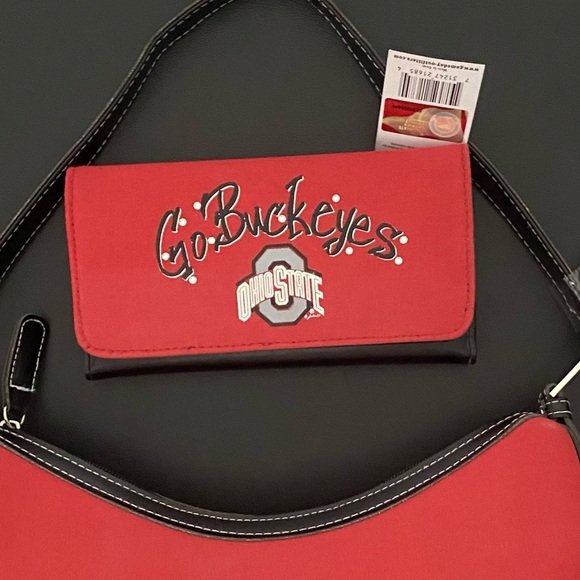 Ohio State Buckeyes Shoulder Bag Wallet Vintage Y2K 90s Official Licensed New - Picture 3 of 9